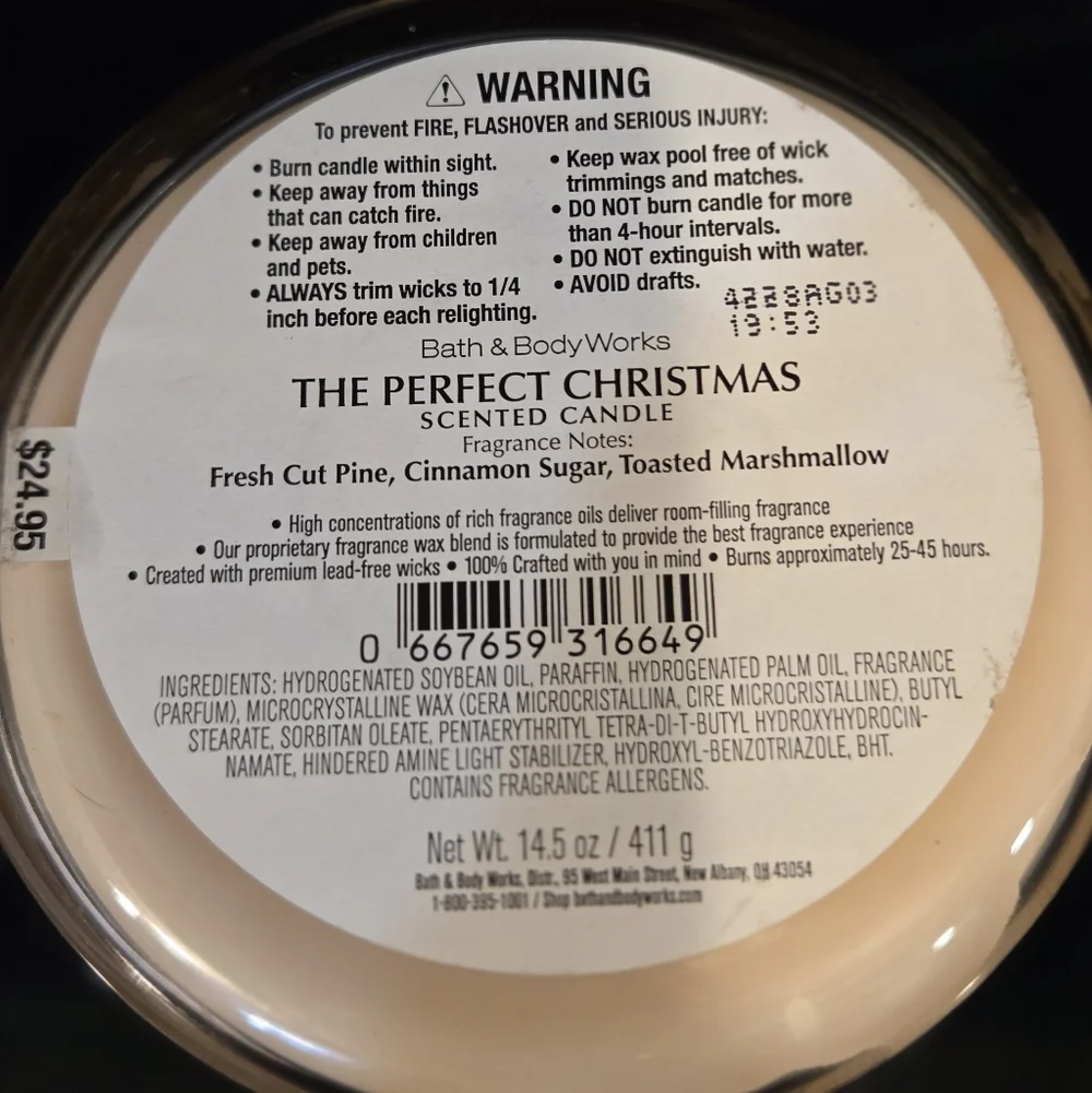 Bath & Body Works "The Perfect Christmas" Candle 14.5oz - Picture 10 of 10